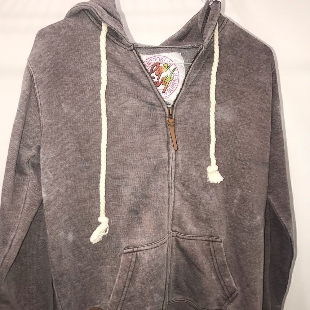 Pop Surf Born in Brookline hoodie jacket size L